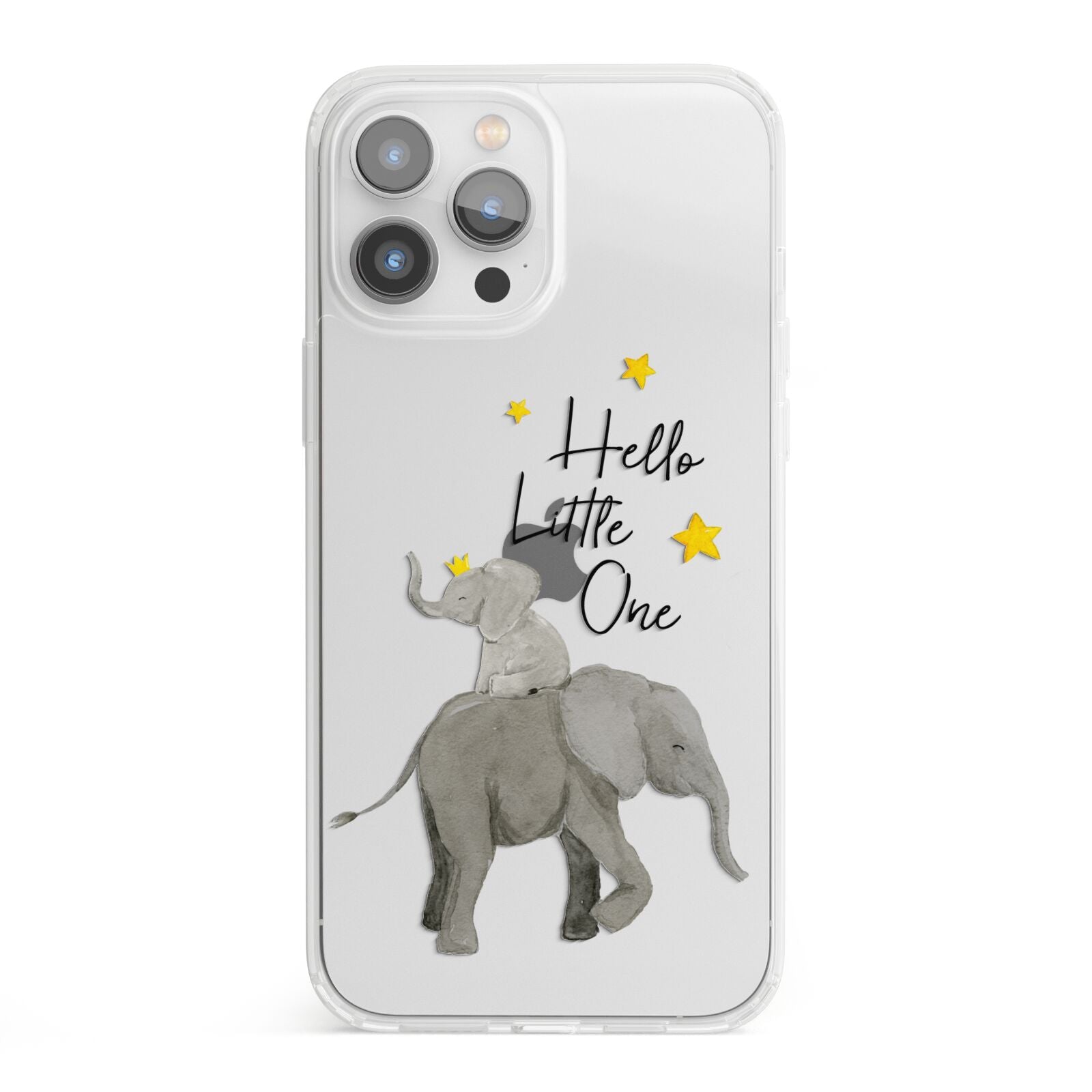 Baby Elephant iPhone 13 Pro Max Clear Bumper Case
