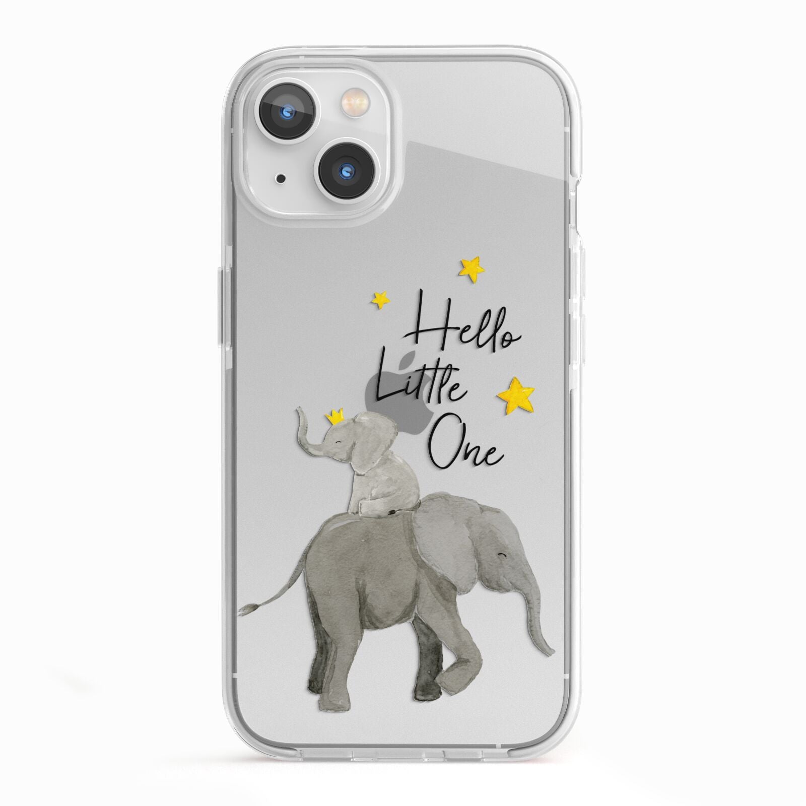 Baby Elephant iPhone 13 TPU Impact Case with White Edges