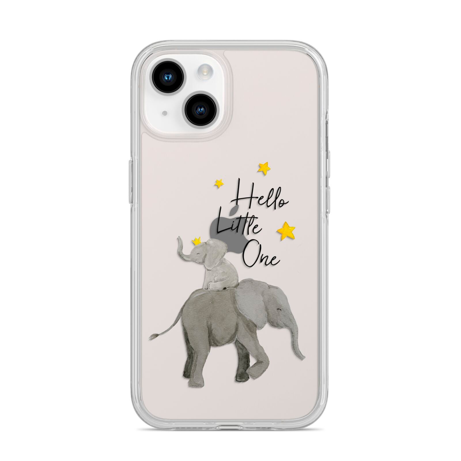Baby Elephant iPhone 14 Clear Tough Case Starlight