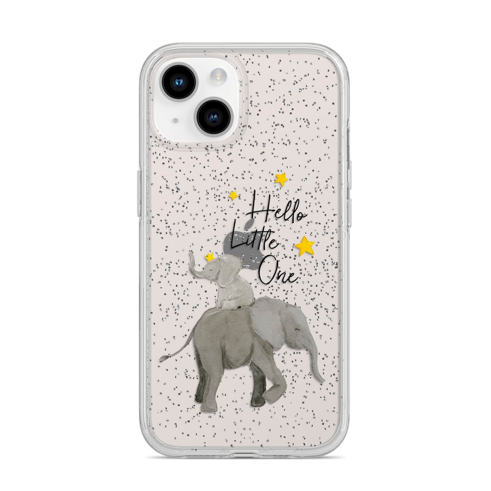 Baby Elephant iPhone 14 Glitter Tough Case Starlight