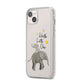 Baby Elephant iPhone 14 Plus Clear Tough Case Starlight Angled Image