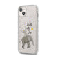 Baby Elephant iPhone 14 Plus Glitter Tough Case Starlight Angled Image