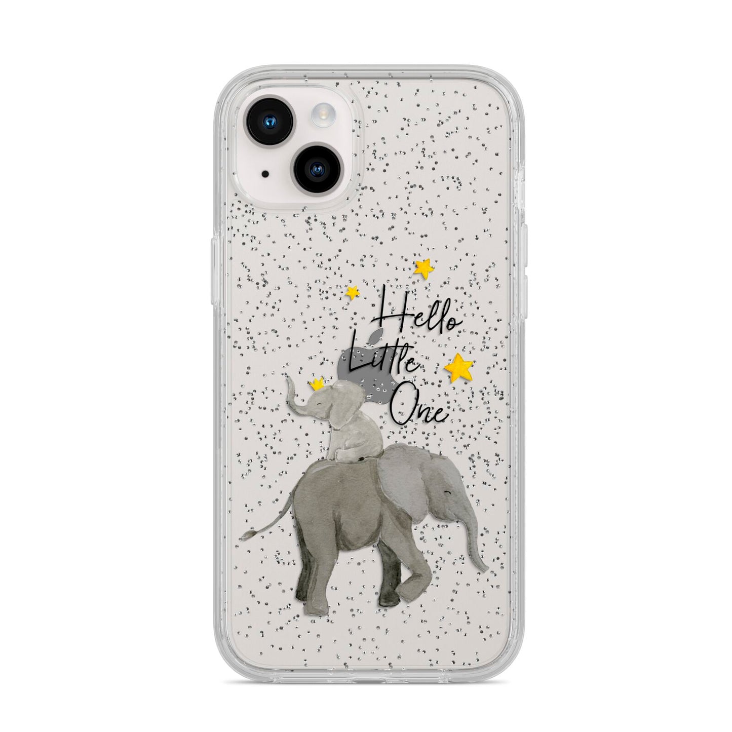 Baby Elephant iPhone 14 Plus Glitter Tough Case Starlight