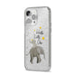 Baby Elephant iPhone 14 Pro Max Glitter Tough Case Silver Angled Image