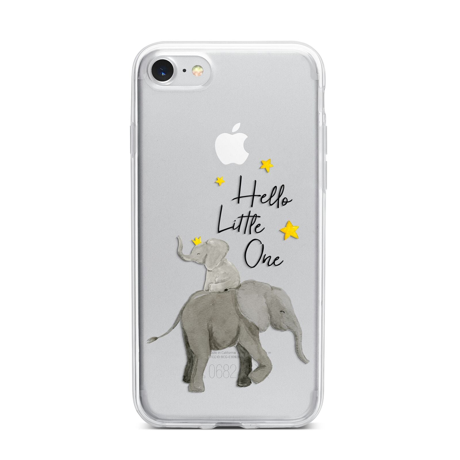 Baby Elephant iPhone 7 Bumper Case on Silver iPhone