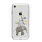 Baby Elephant iPhone 8 Bumper Case on Silver iPhone