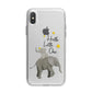 Baby Elephant iPhone X Bumper Case on Silver iPhone Alternative Image 1