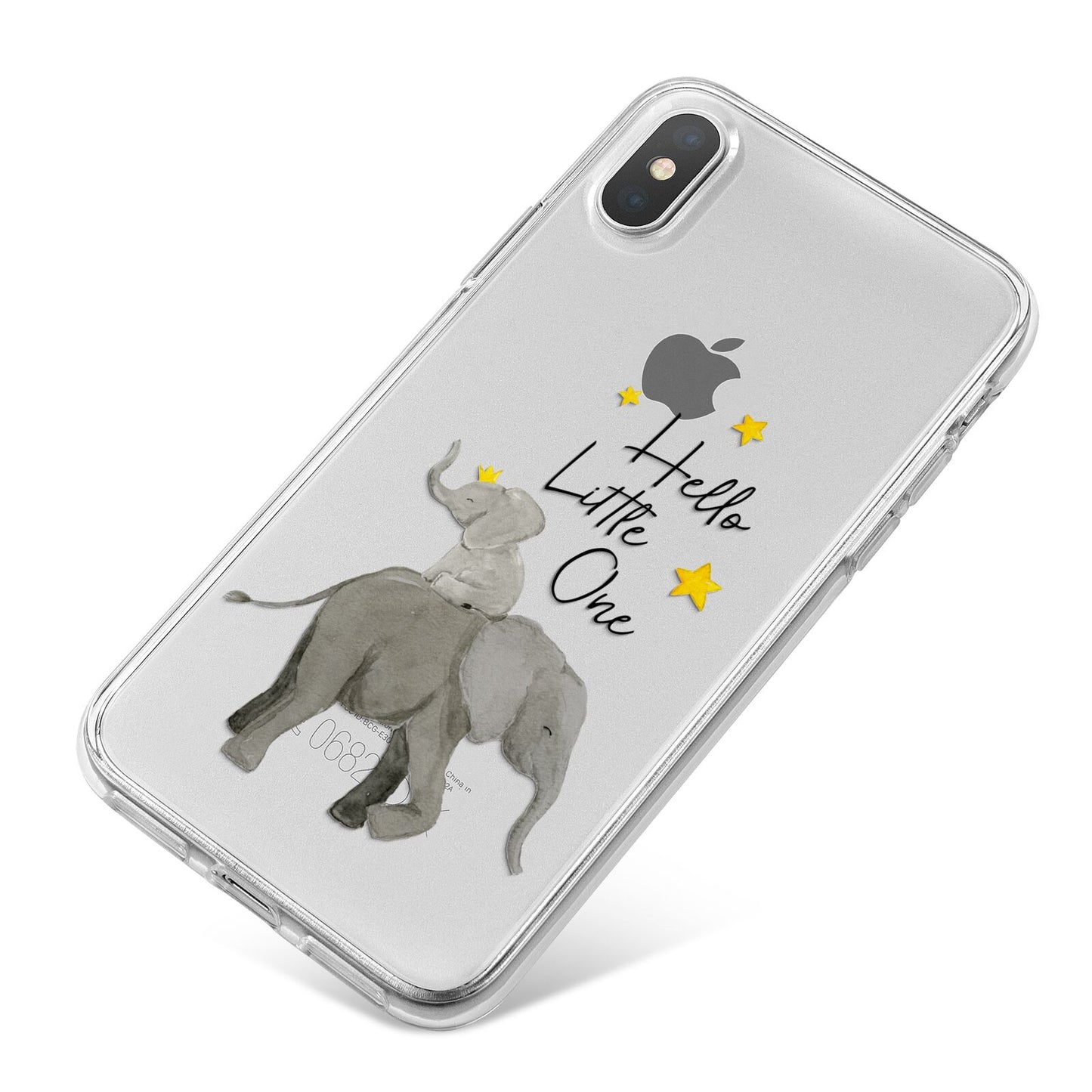 Baby Elephant iPhone X Bumper Case on Silver iPhone