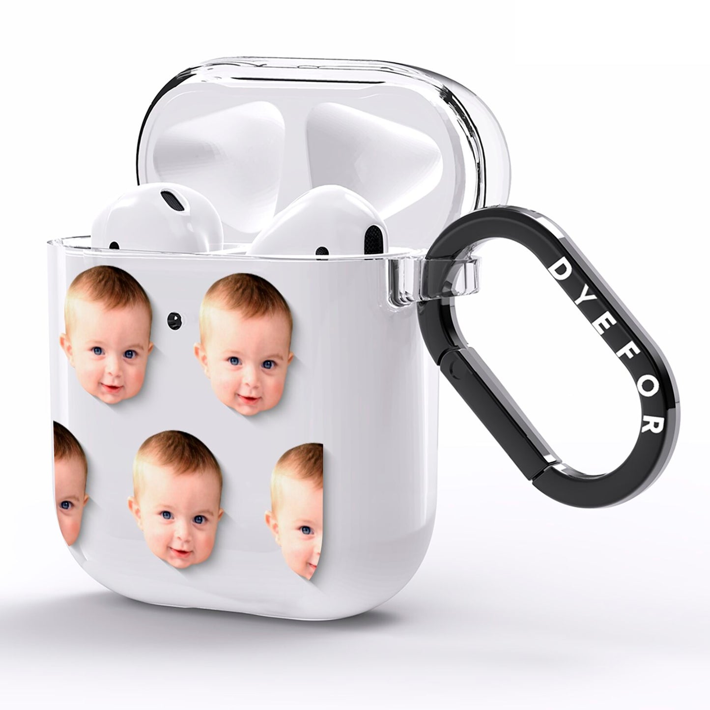 Baby Face AirPods Clear Case Side Image