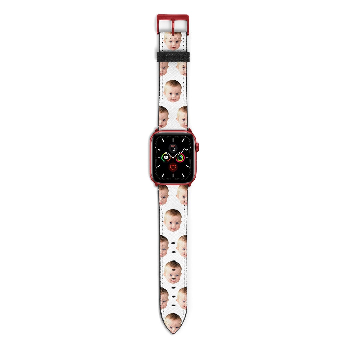 Baby Face Apple Watch Strap with Red Hardware