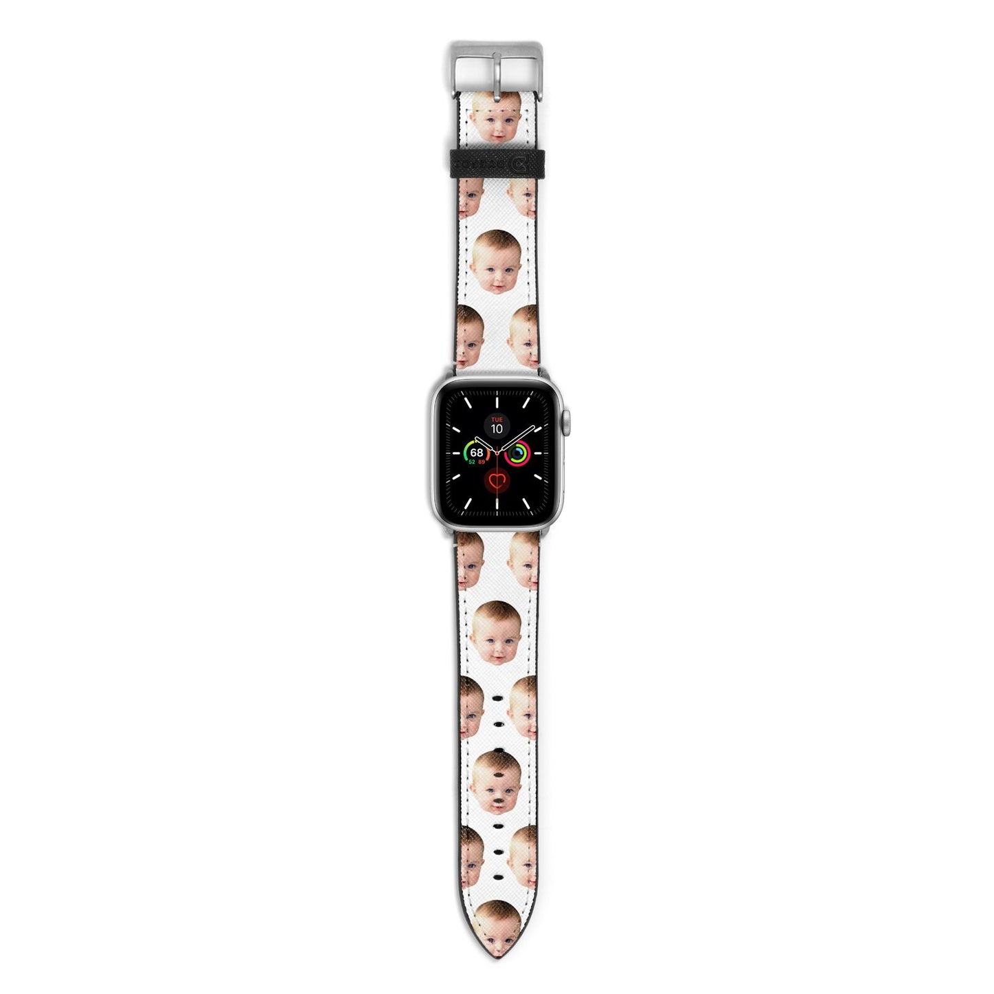 Baby Face Apple Watch Strap with Silver Hardware