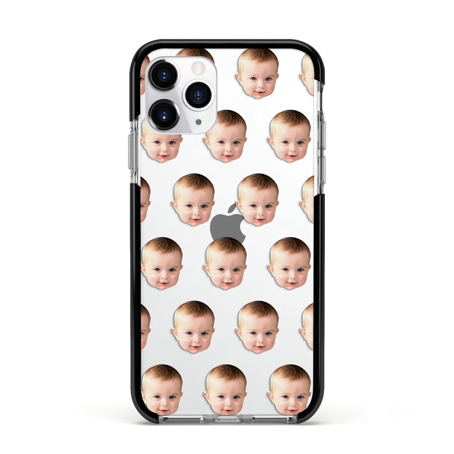 Baby Face Apple iPhone 11 Pro in Silver with Black Impact Case