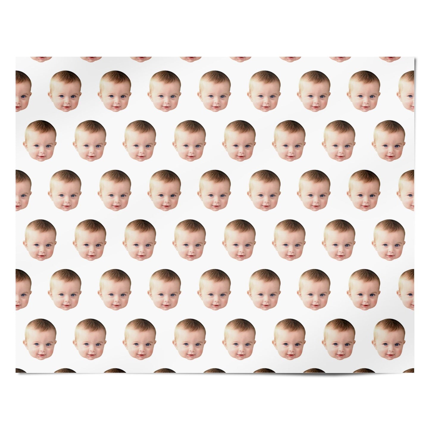 Baby Face Personalised Wrapping Paper Alternative