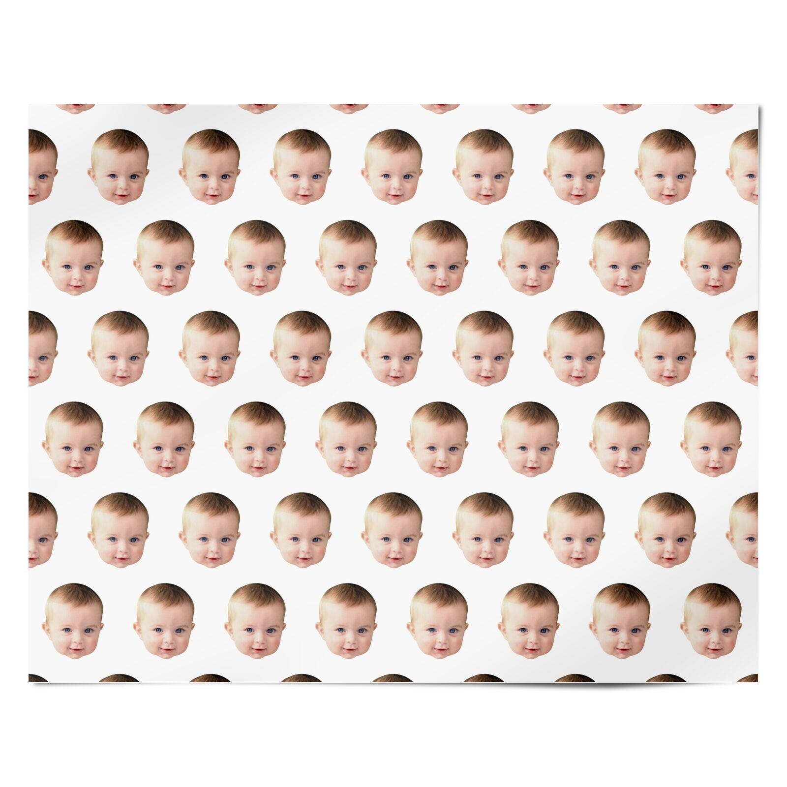 Baby Face Personalised Wrapping Paper Alternative