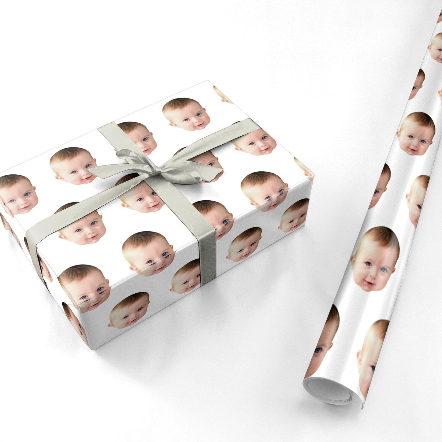 Baby Face Personalised Wrapping Paper