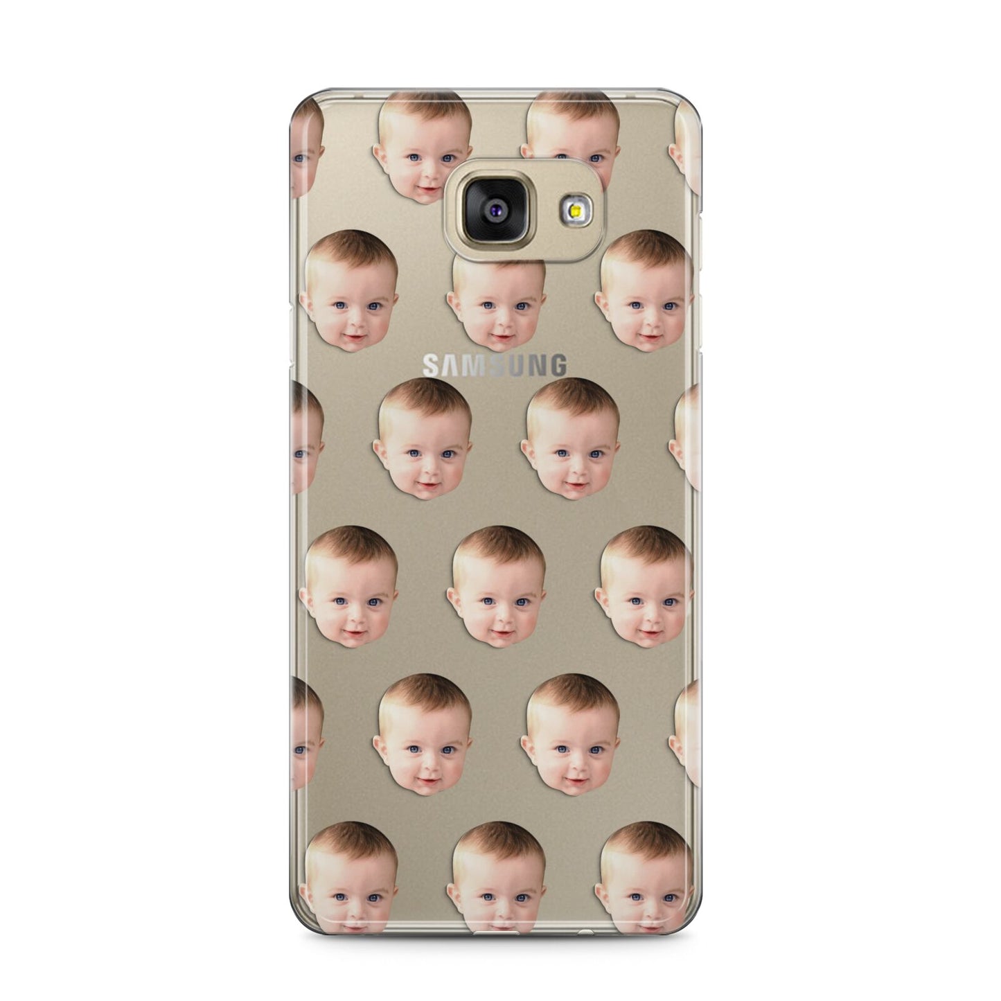 Baby Face Samsung Galaxy A5 2016 Case on gold phone