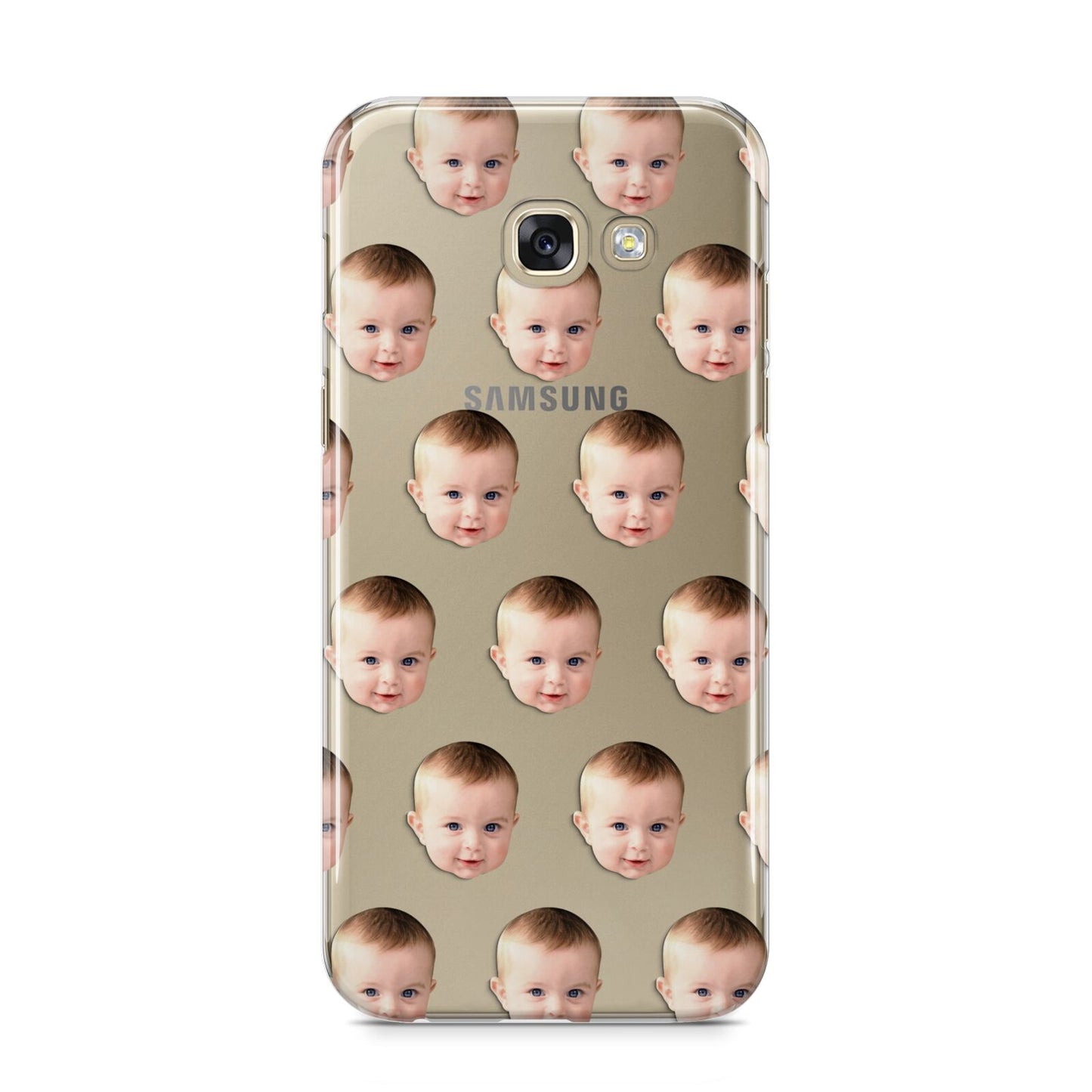 Baby Face Samsung Galaxy A5 2017 Case on gold phone