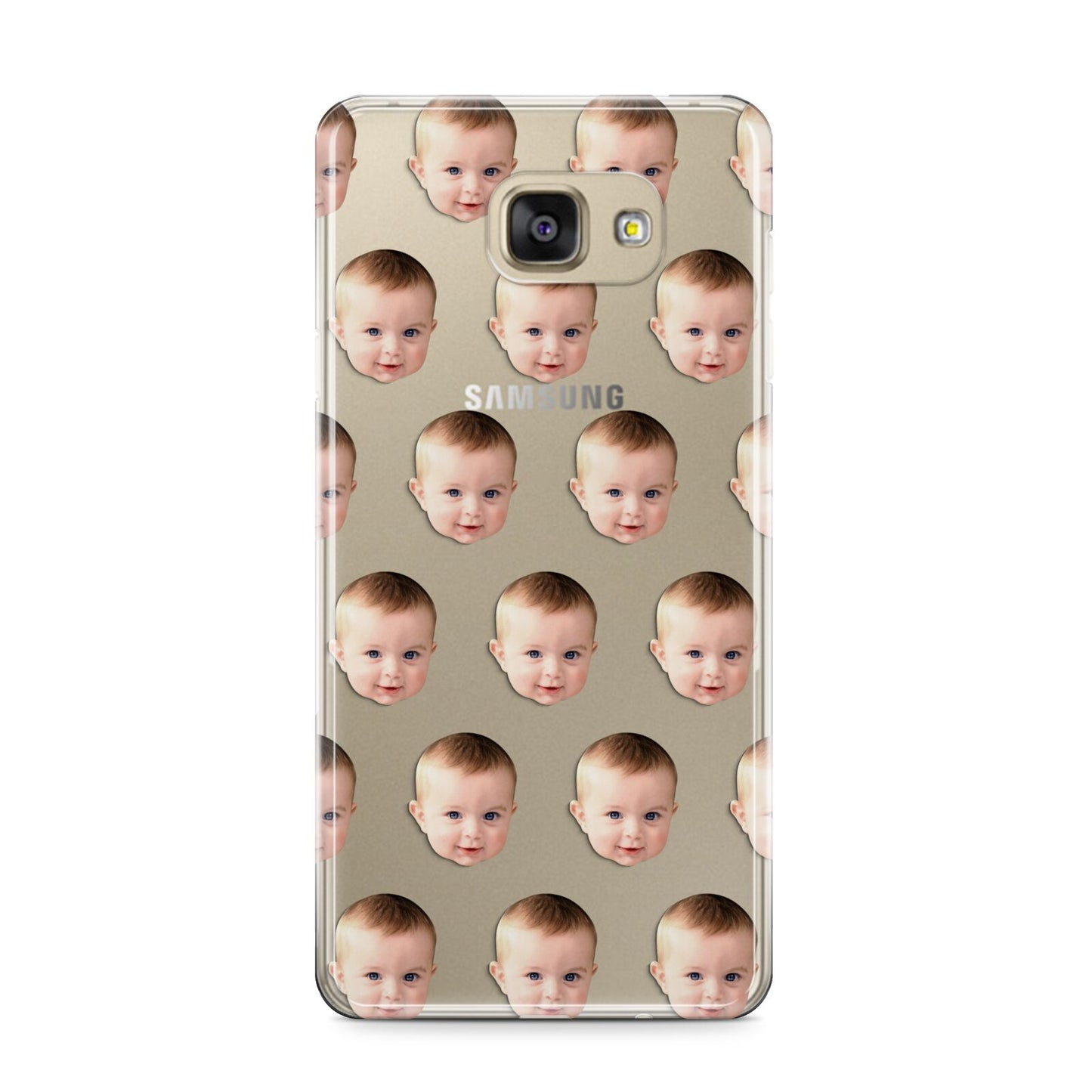 Baby Face Samsung Galaxy A9 2016 Case on gold phone