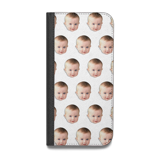 Baby Face Vegan Leather Flip iPhone Case