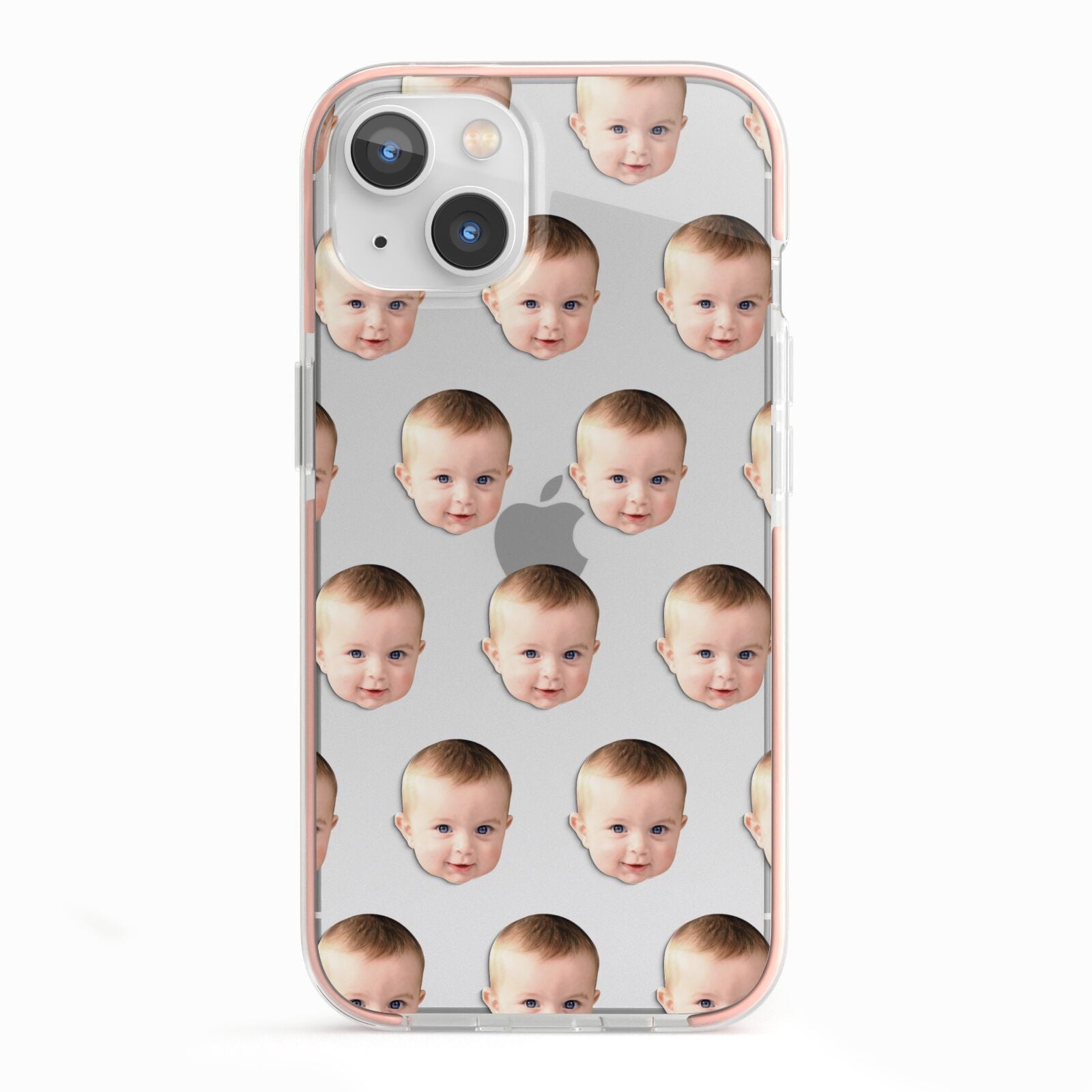 Baby Face iPhone 13 TPU Impact Case with Pink Edges