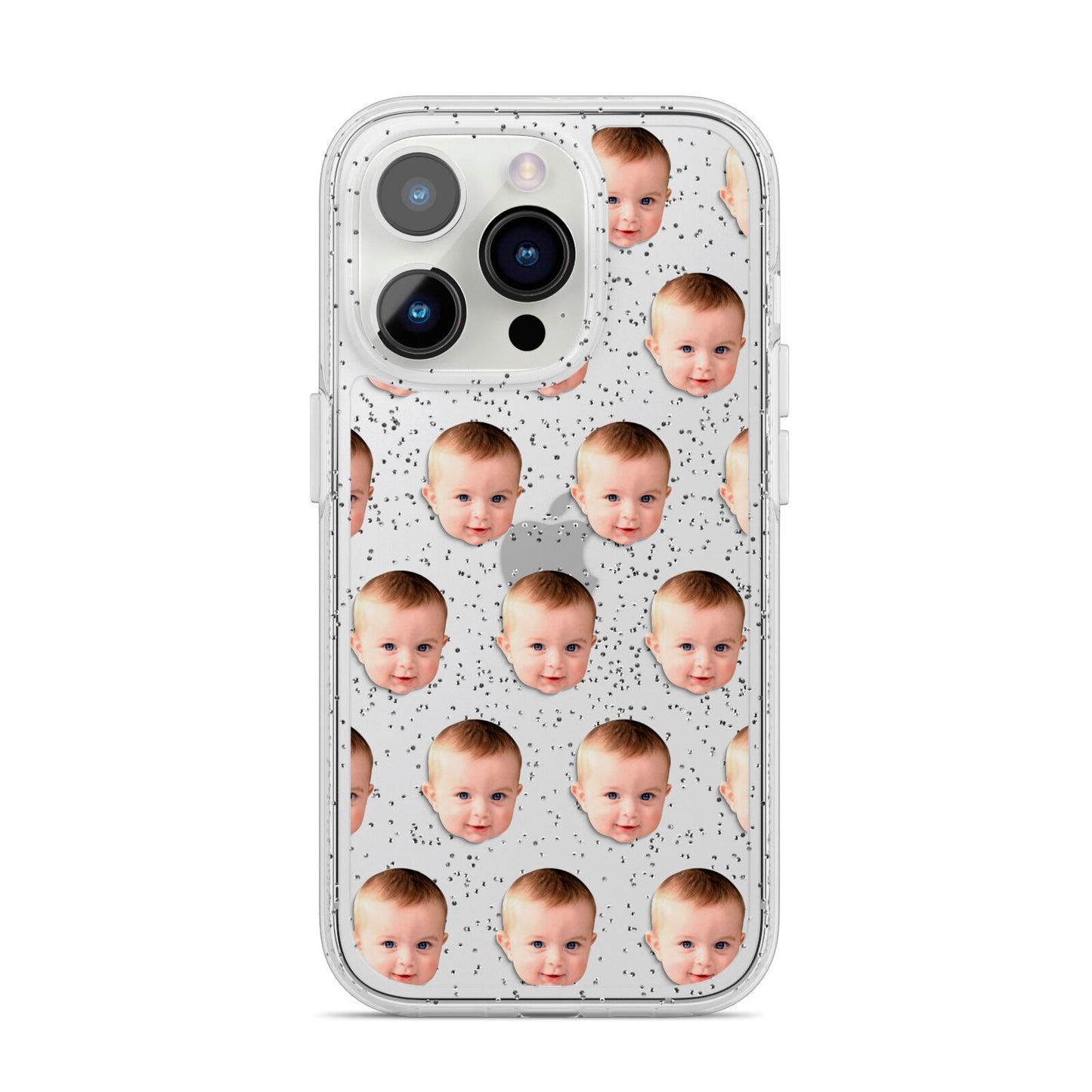 Baby Face iPhone 14 Pro Glitter Tough Case Silver