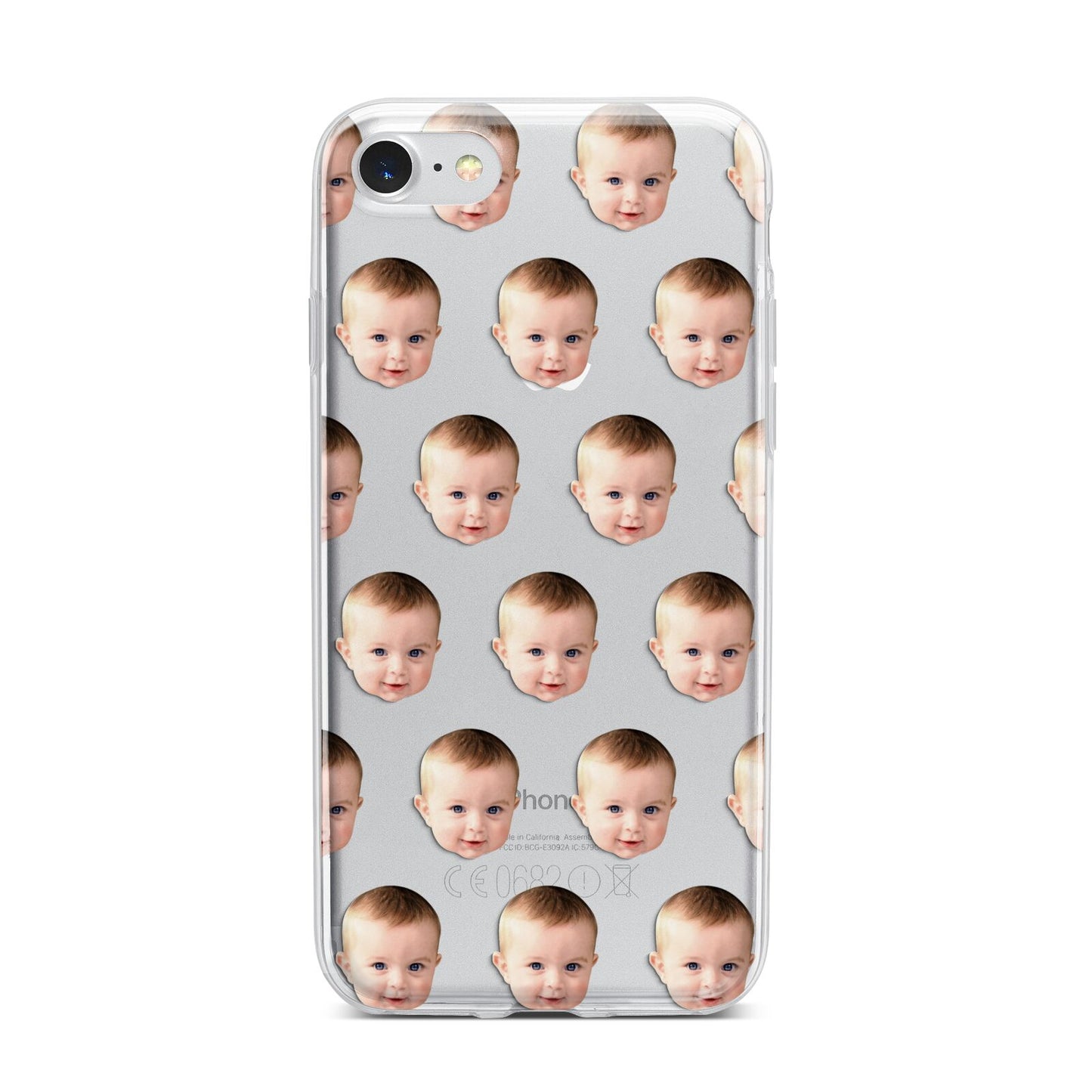 Baby Face iPhone 7 Bumper Case on Silver iPhone