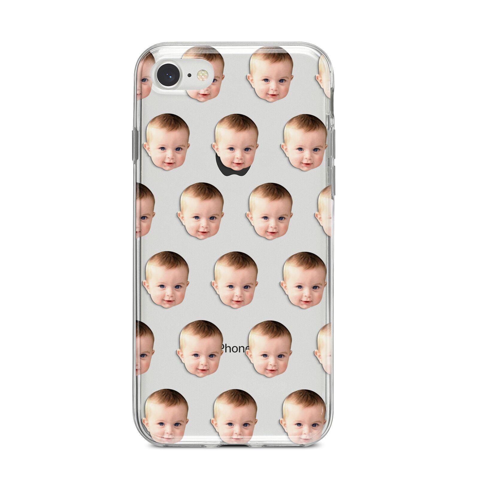 Baby Face iPhone 8 Bumper Case on Silver iPhone