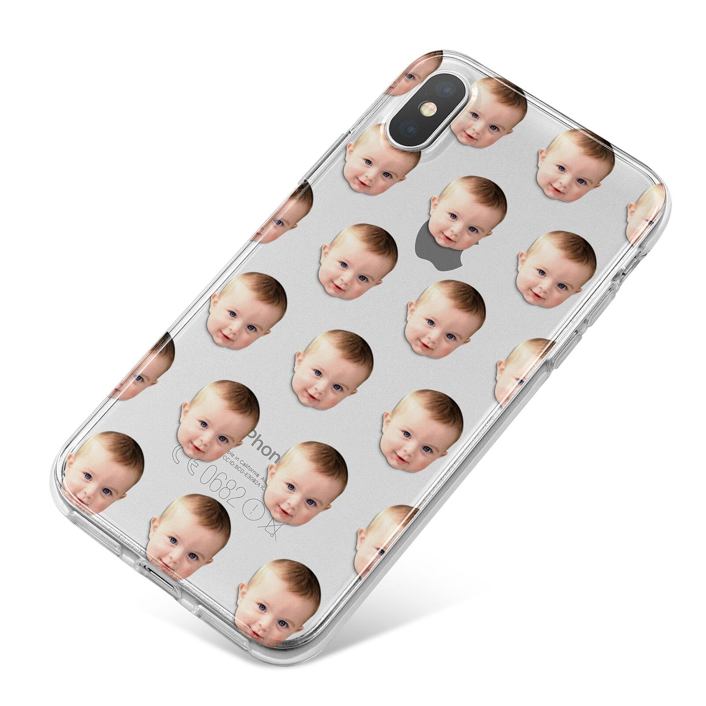 Baby Face iPhone X Bumper Case on Silver iPhone