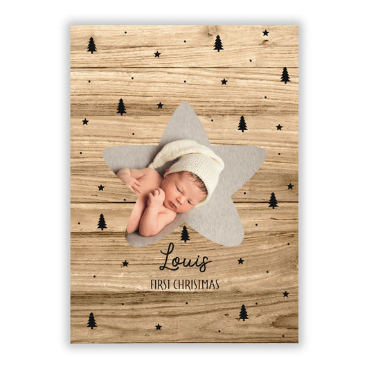 Baby Photo Upload A5 Flat Greetings Card