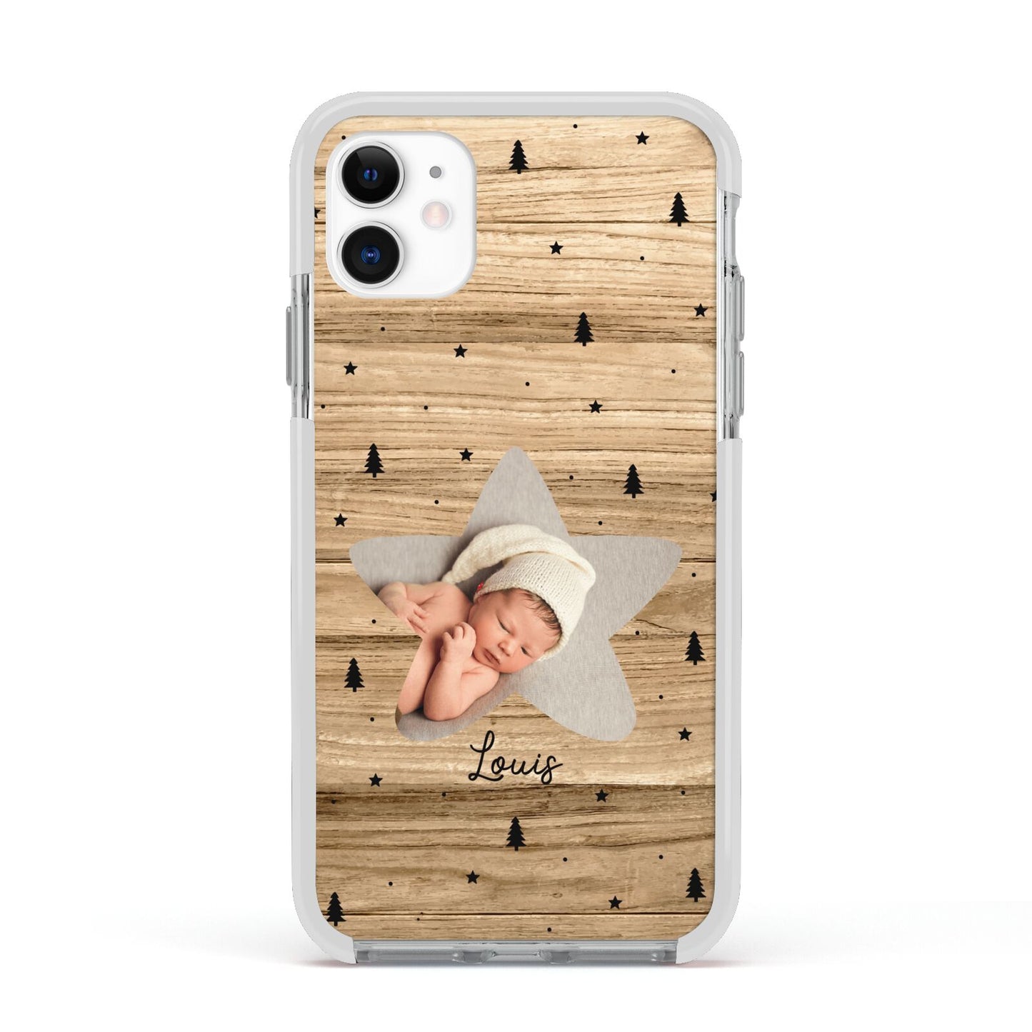 Baby Photo Upload Apple iPhone 11 in White with White Impact Case