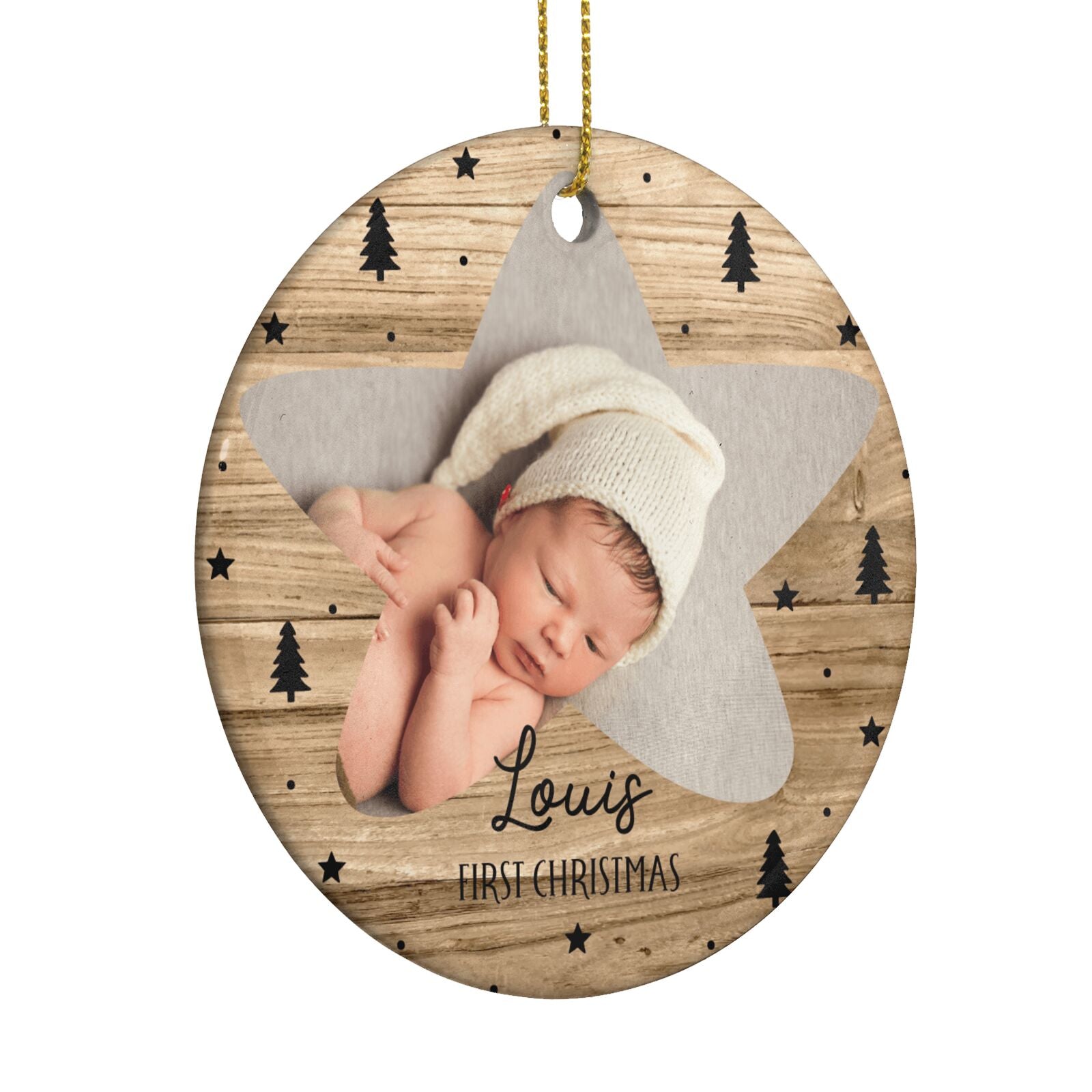 Baby Photo Upload Circle Decoration Side Angle
