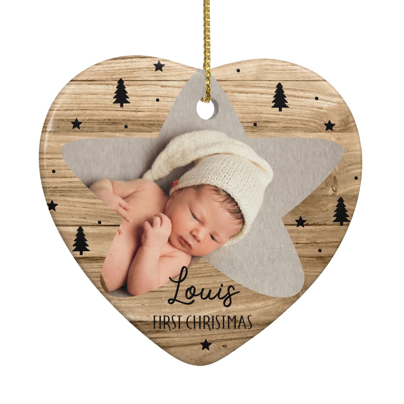 Baby Photo Upload Heart Decoration