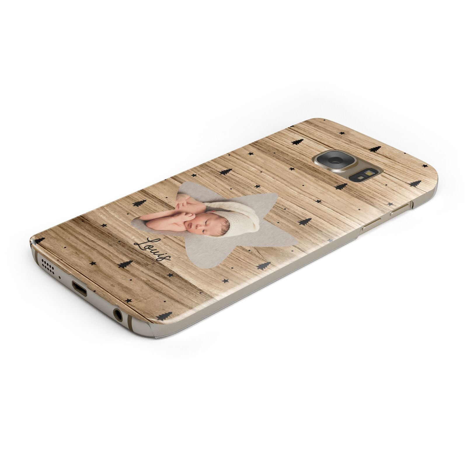 Baby Photo Upload Protective Samsung Galaxy Case Angled Image