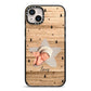 Baby Photo Upload iPhone 14 Plus Black Impact Case on Silver phone