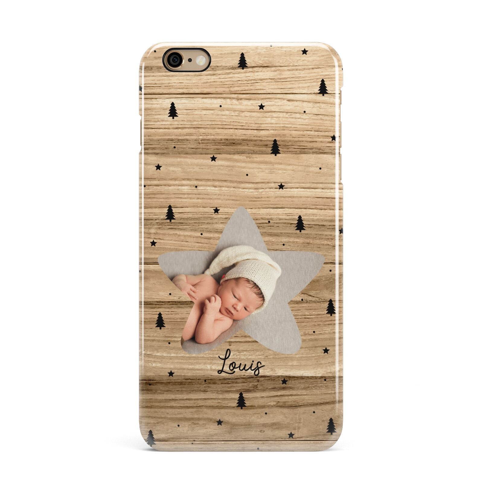 Baby Photo Upload iPhone 6 Plus 3D Snap Case on Gold Phone