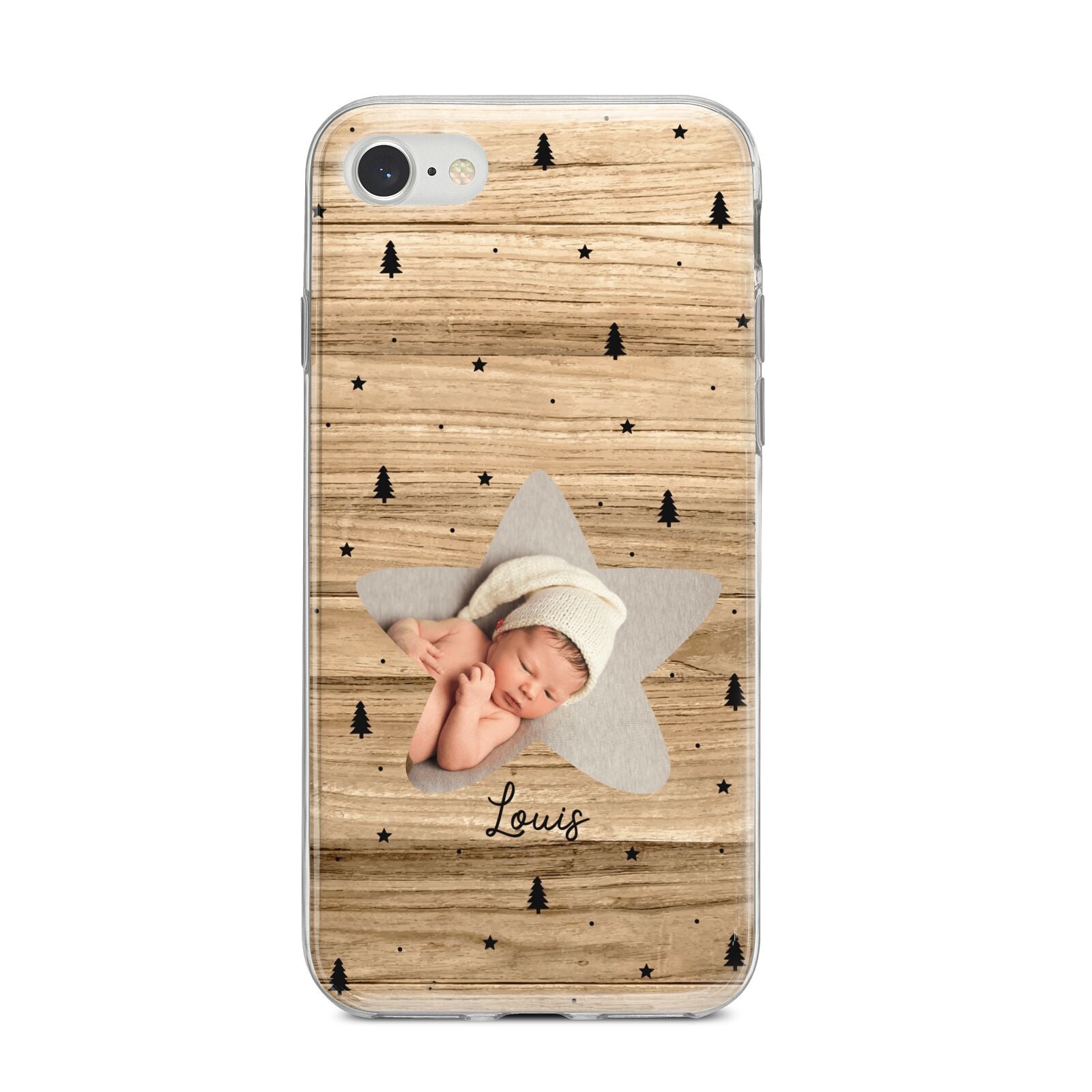 Baby Photo Upload iPhone 8 Bumper Case on Silver iPhone