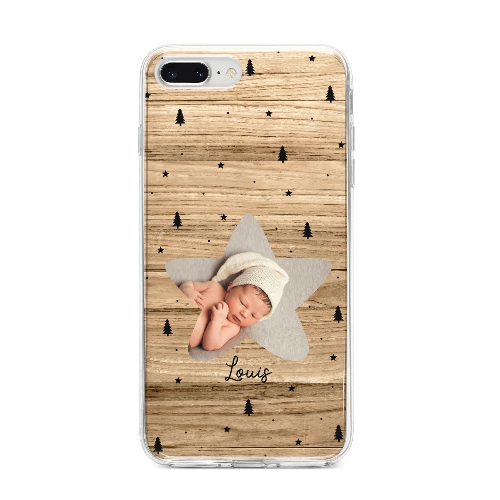 Baby Photo Upload iPhone 8 Plus Bumper Case on Silver iPhone