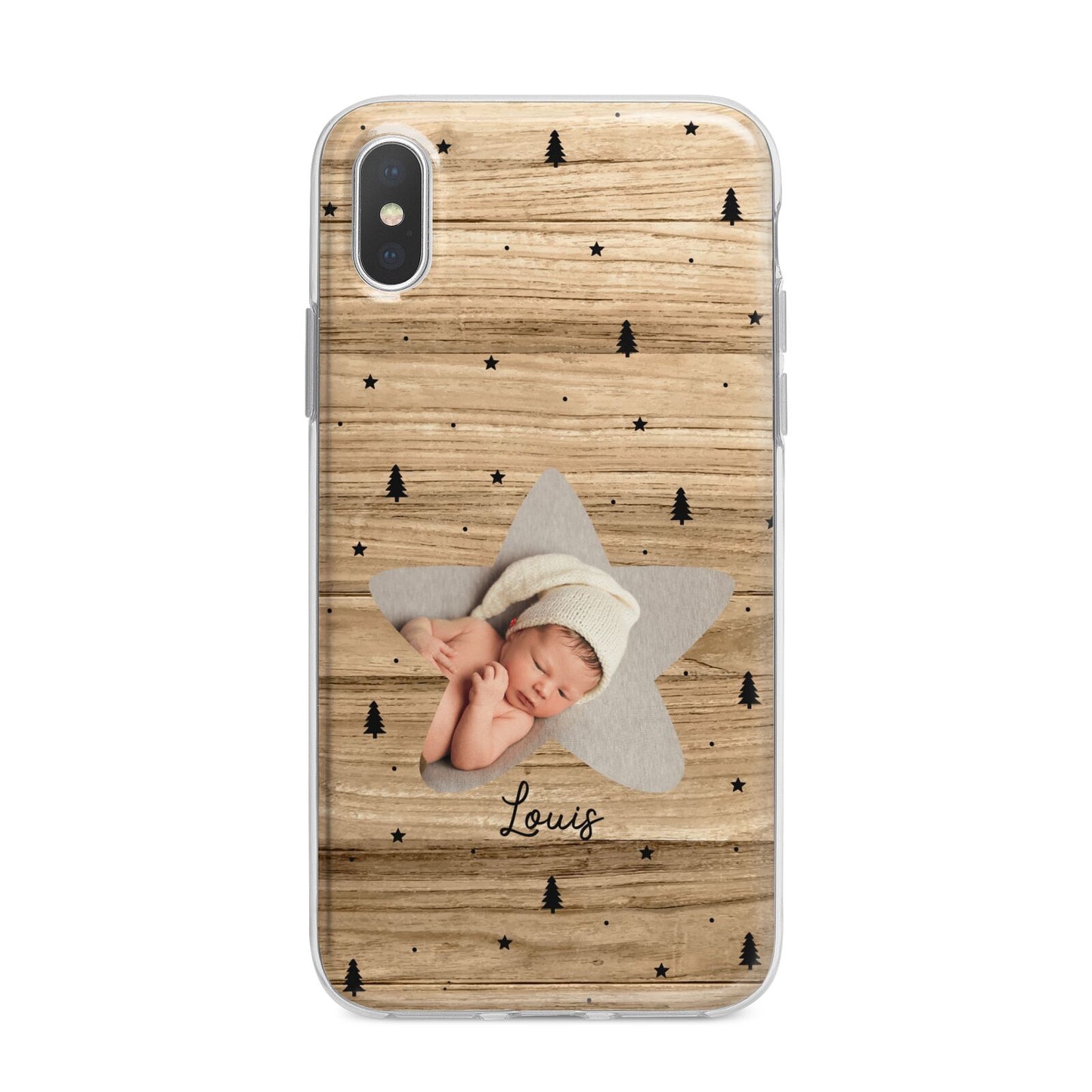 Baby Photo Upload iPhone X Bumper Case on Silver iPhone Alternative Image 1