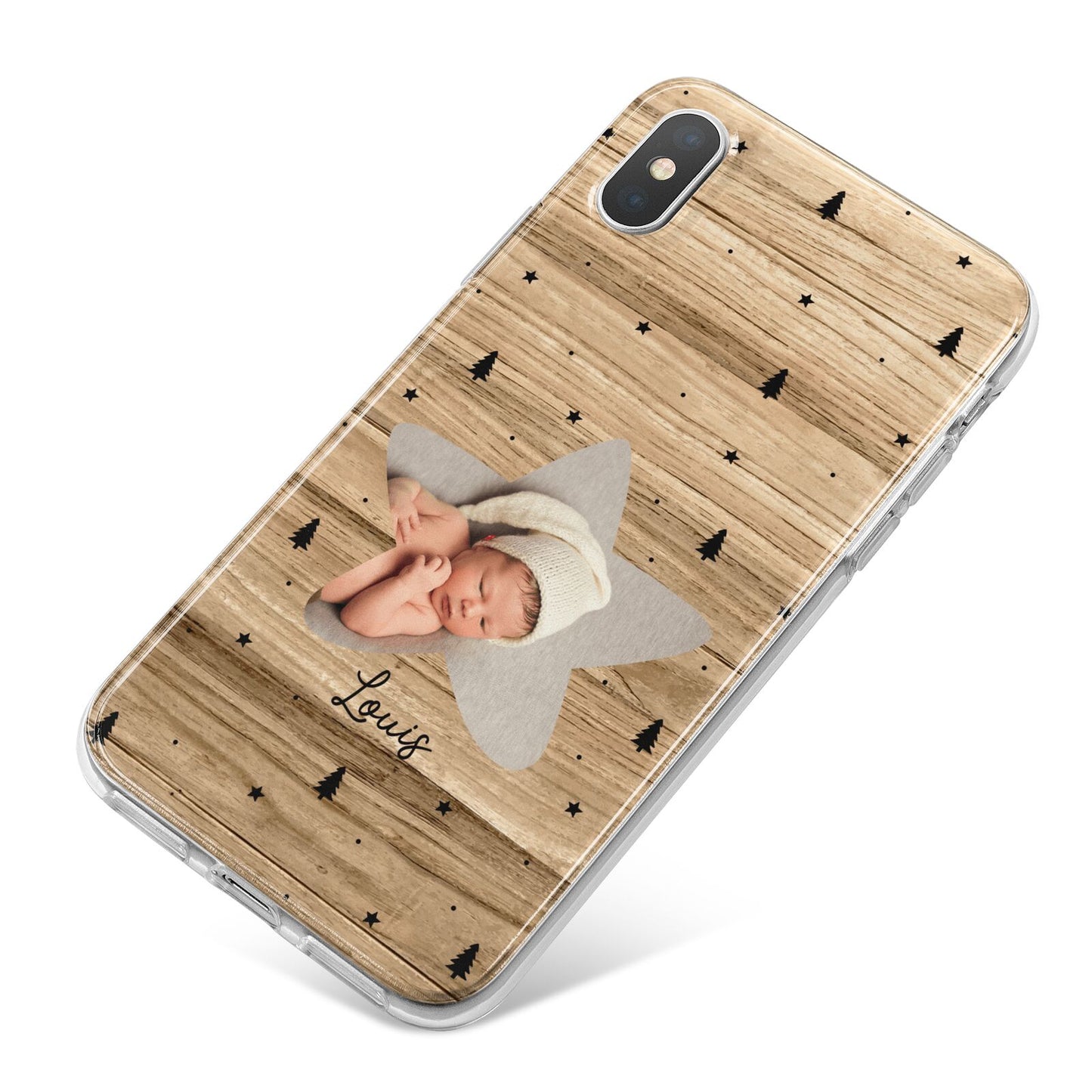 Baby Photo Upload iPhone X Bumper Case on Silver iPhone