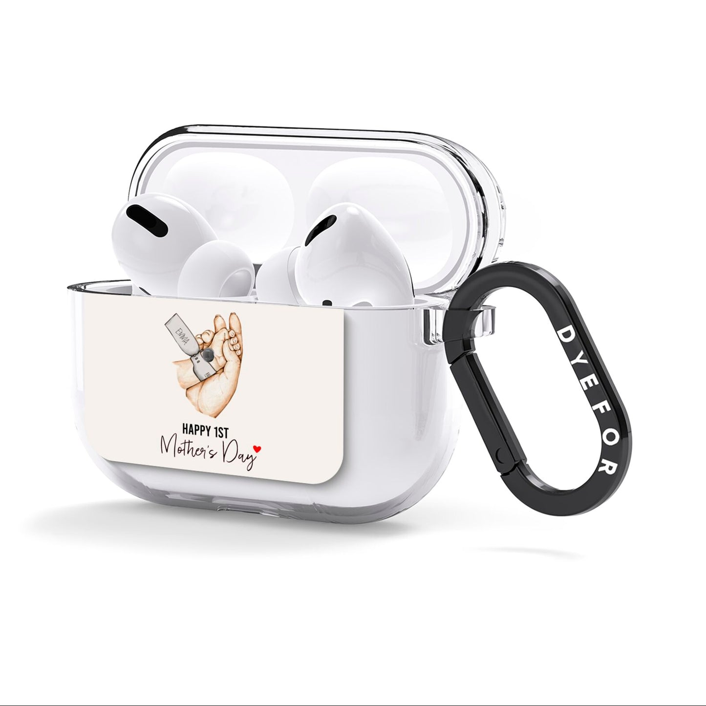 Baby s Hands First Mothers Day AirPods Clear Case 3rd Gen Side Image