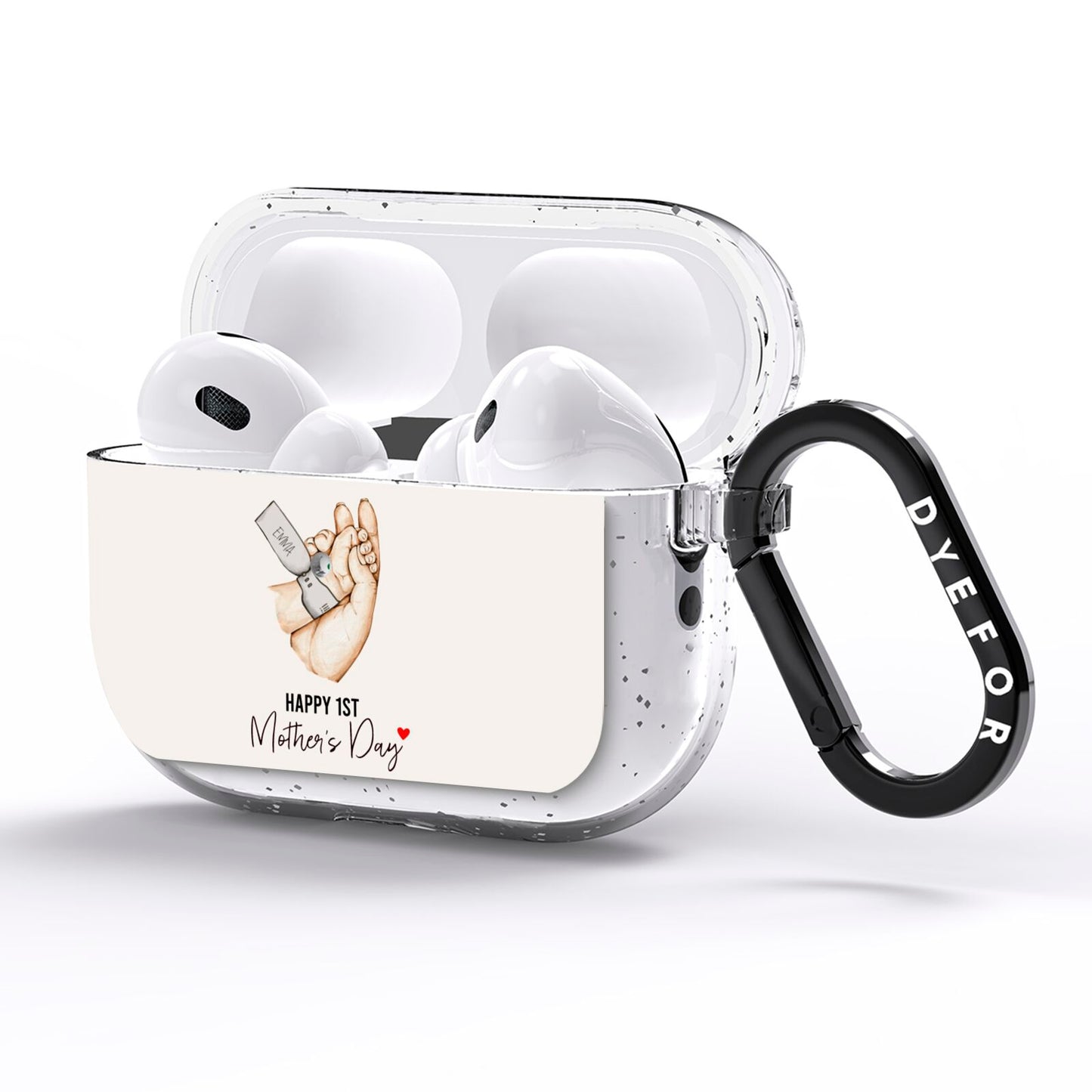 Baby s Hands First Mothers Day AirPods Pro Glitter Case Side Image