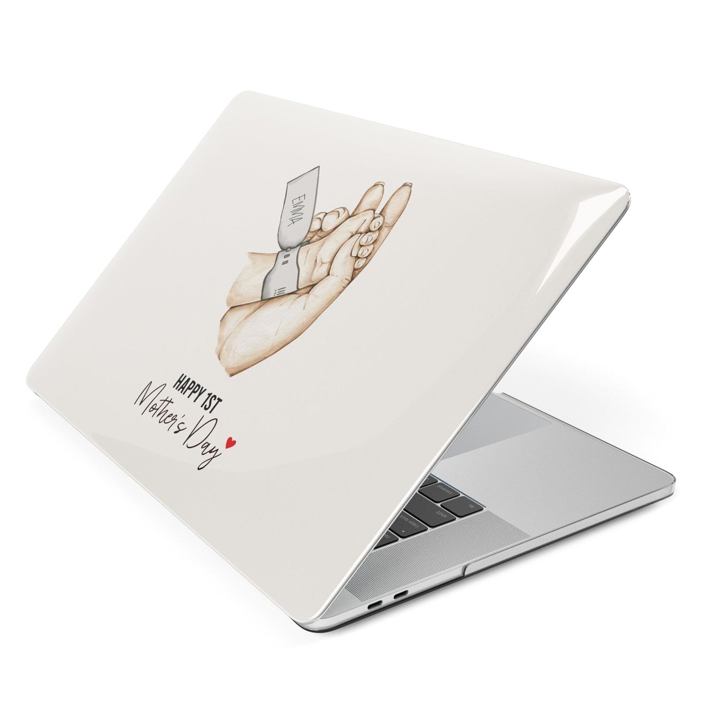 Baby s Hands First Mothers Day Apple MacBook Case Side View
