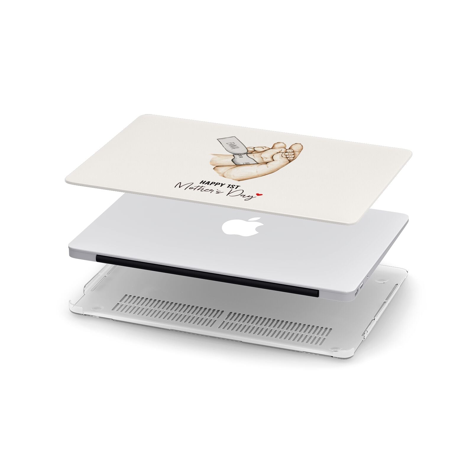 Baby s Hands First Mothers Day Apple MacBook Case in Detail