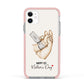 Baby s Hands First Mothers Day Apple iPhone 11 in White with Pink Impact Case