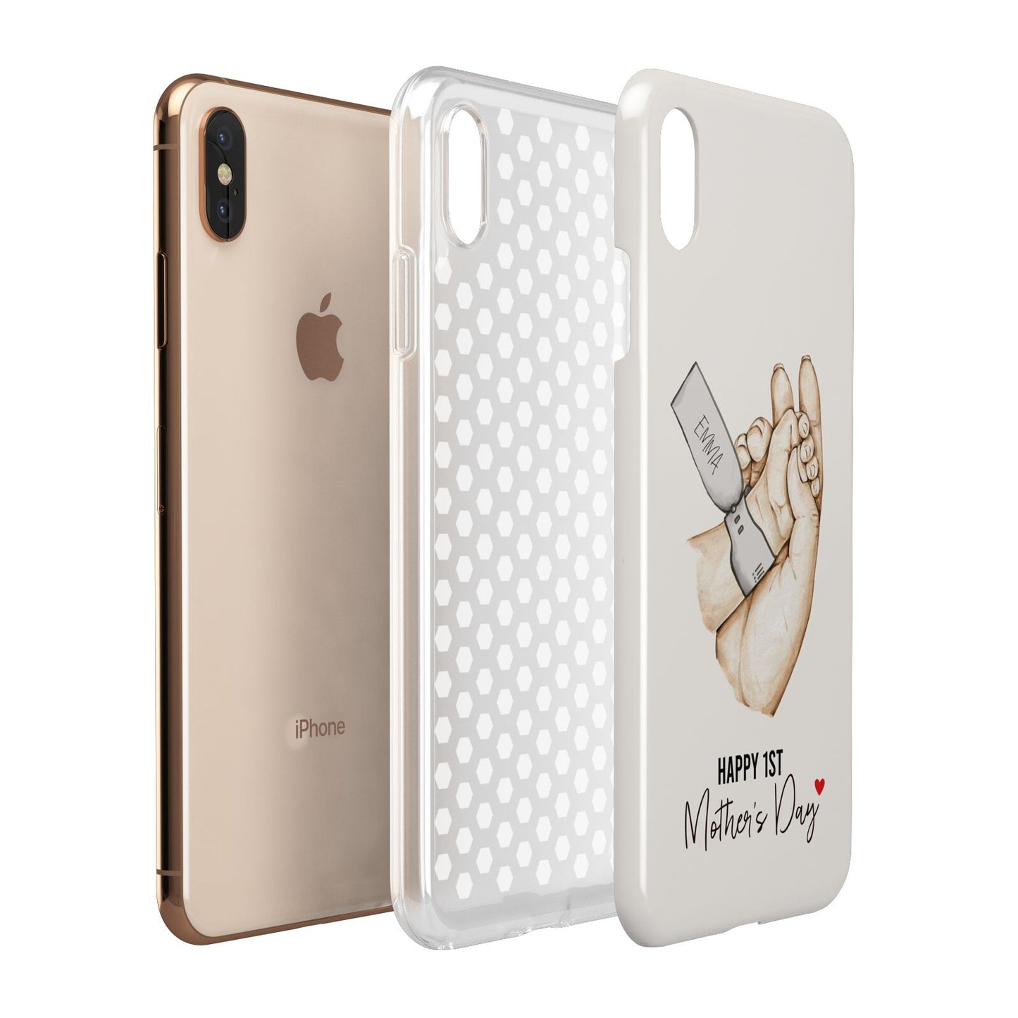 Baby s Hands First Mothers Day Apple iPhone Xs Max 3D Tough Case Expanded View