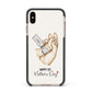 Baby s Hands First Mothers Day Apple iPhone Xs Max Impact Case Black Edge on Gold Phone