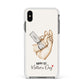Baby s Hands First Mothers Day Apple iPhone Xs Max Impact Case White Edge on Black Phone