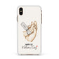 Baby s Hands First Mothers Day Apple iPhone Xs Max Impact Case White Edge on Gold Phone