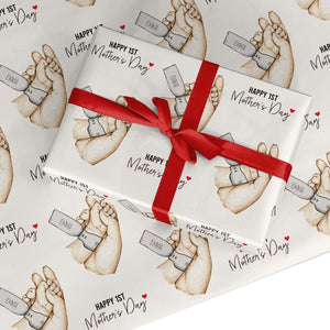 Baby's Hands First Mothers Day Wrapping Paper