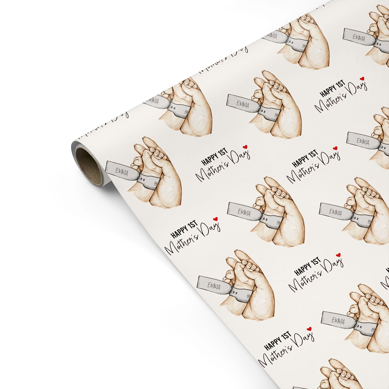 Baby s Hands First Mothers Day Personalised Gift Wrap